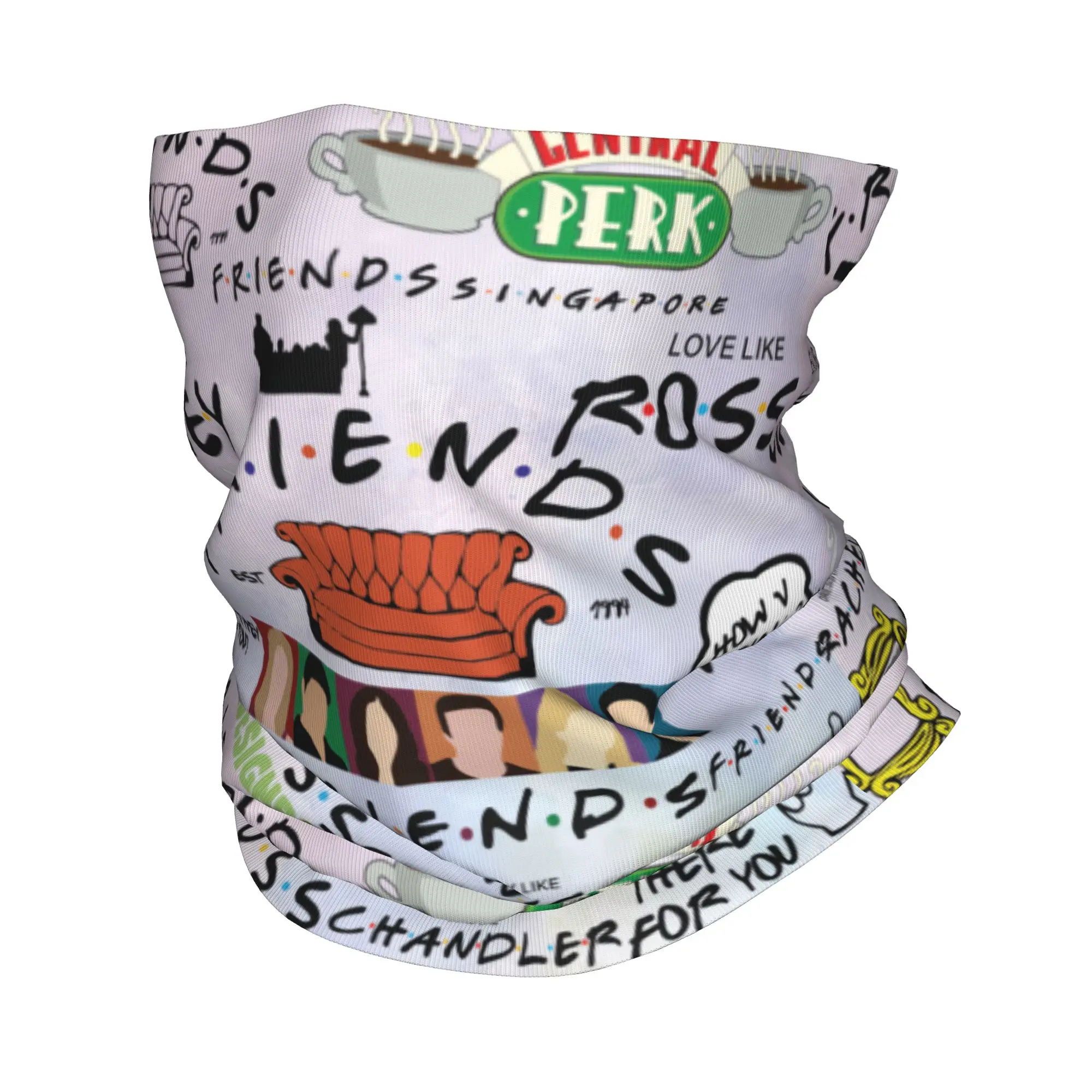 Outdoor Hunting Tv Shows - Funny Friends Collage Bandana Neck Gaiter