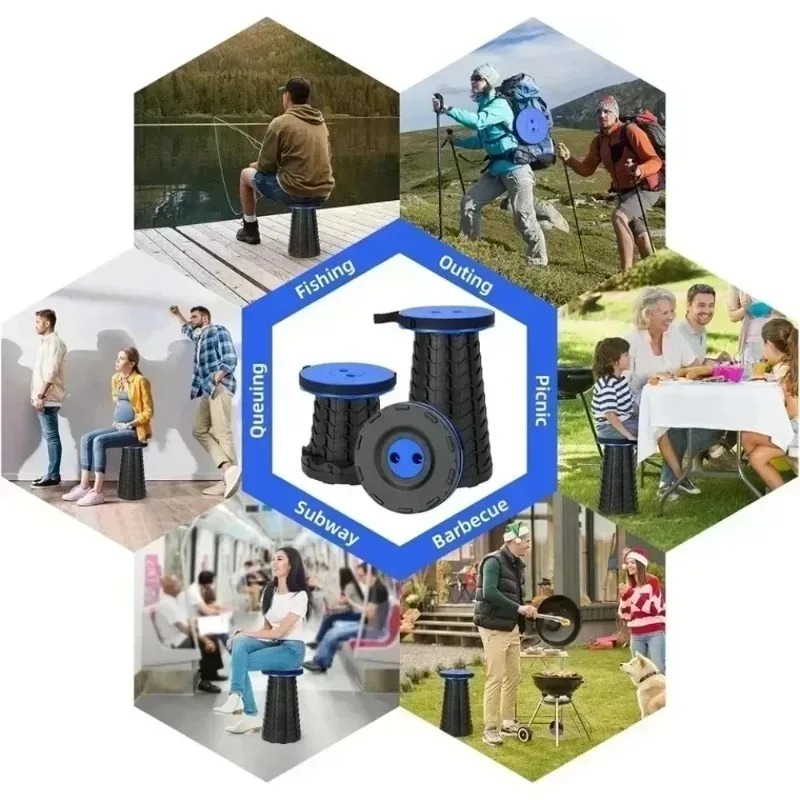 Outdoor Hunting Chair - Lightweight Portable Retractable Folding Stool Outdoor