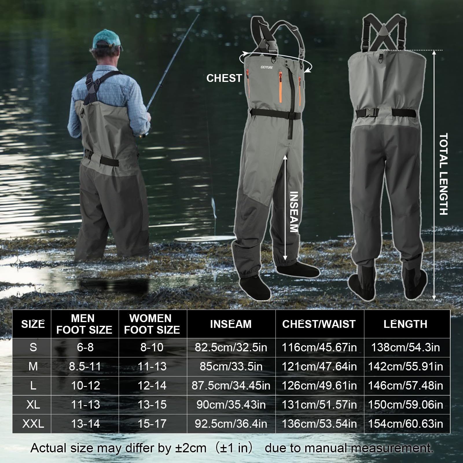 Goture 5-Layer Waterproof Fish - огляд і ціна Fishing Waders Breathable