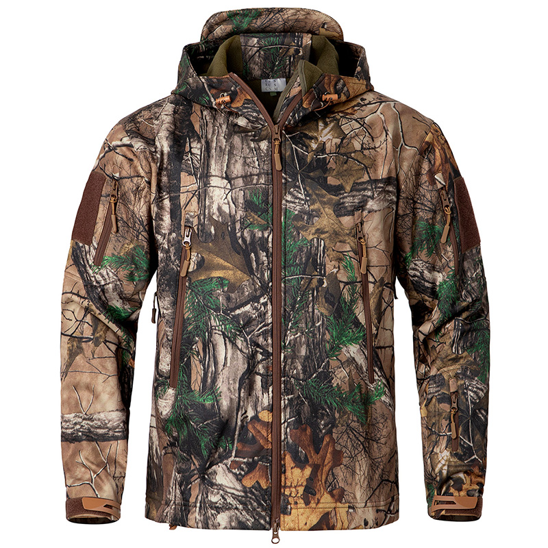 Men's Silent Soft Shell Camouf - огляд і ціна Camouflage Hunting Jacket