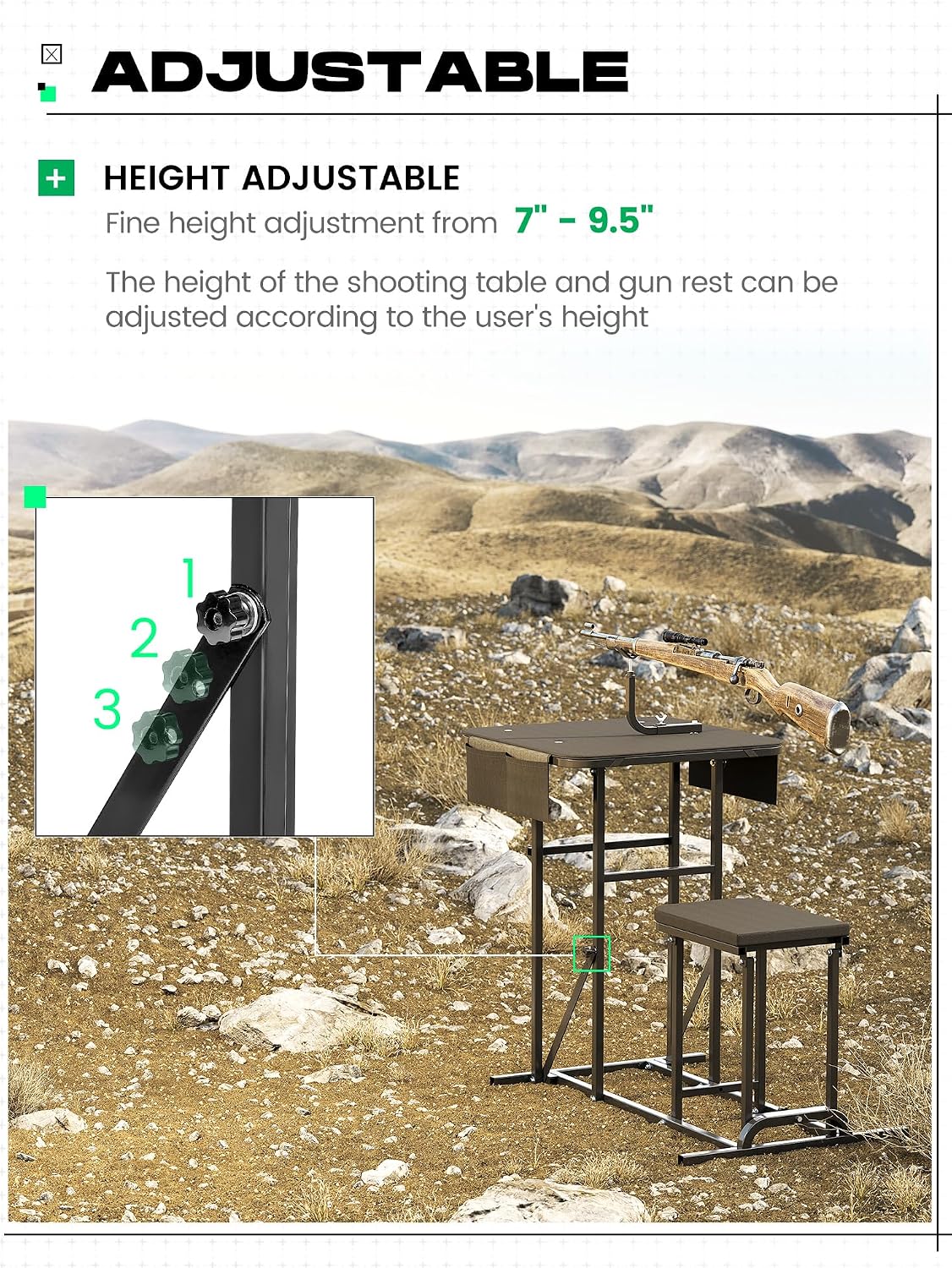 Foldable Shooting Bench With A - огляд і ціна Outdoor Hunting Table