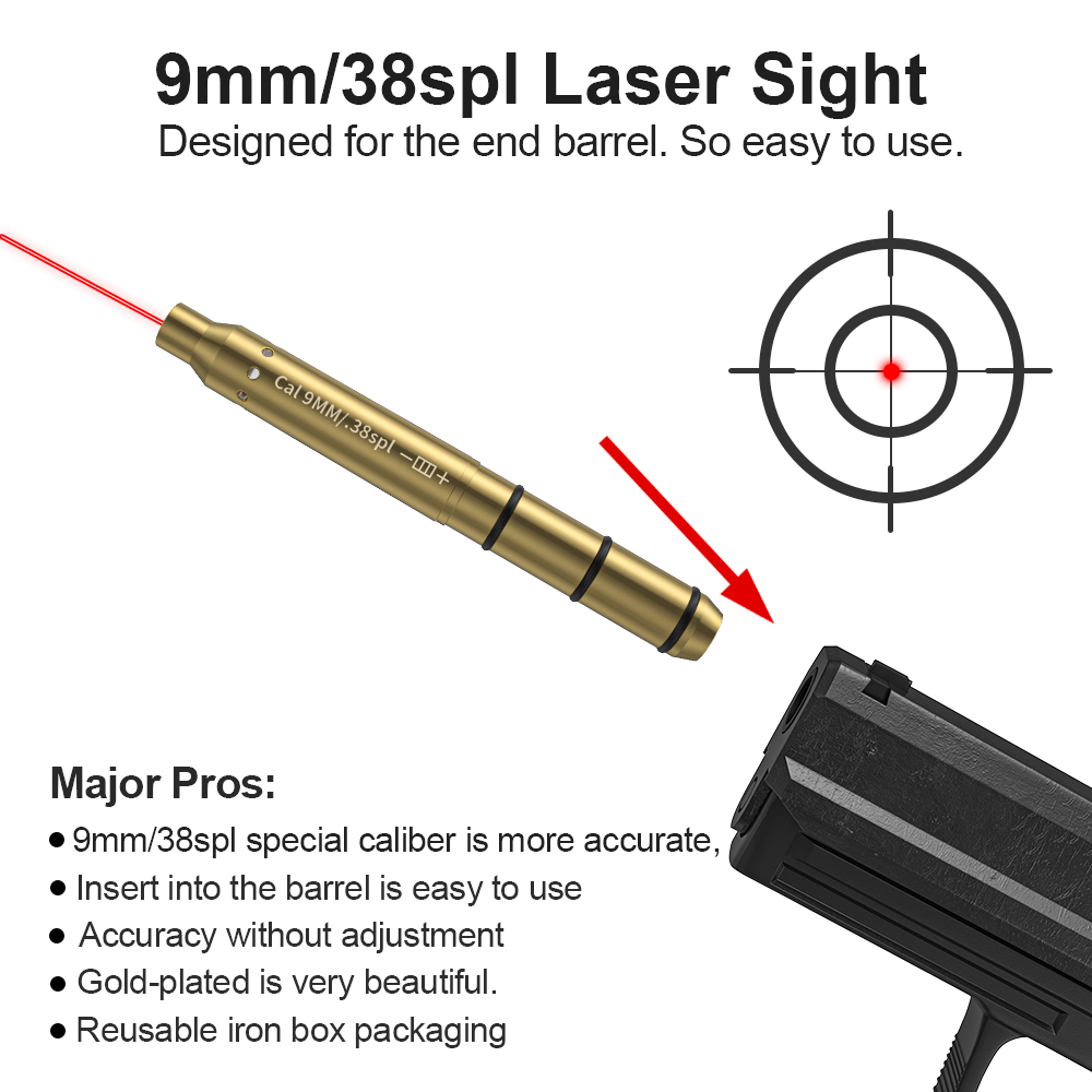 9MM/38SPL Red Laser Boresighte - огляд і ціна Outdoor Hunting Range