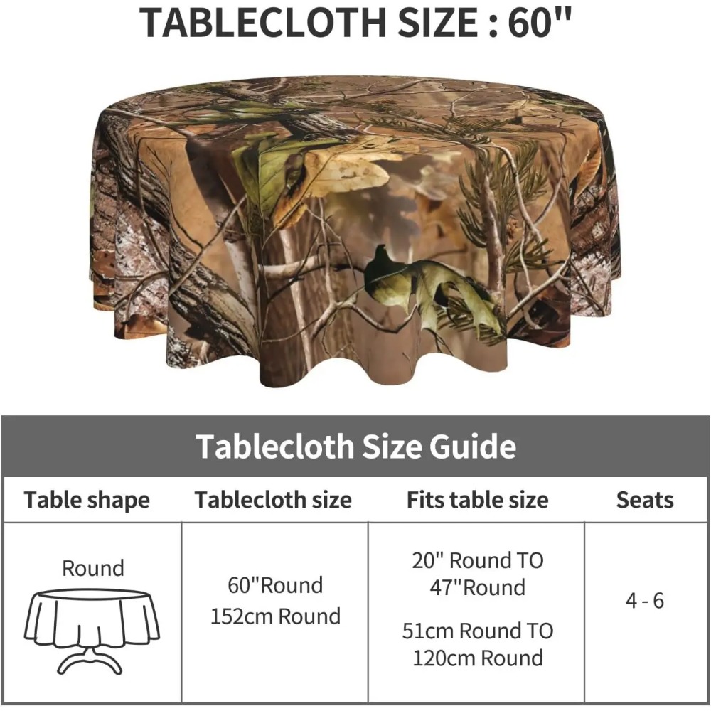 Hunting Camo Round Tablecloth  - огляд і ціна Outdoor Hunting Table